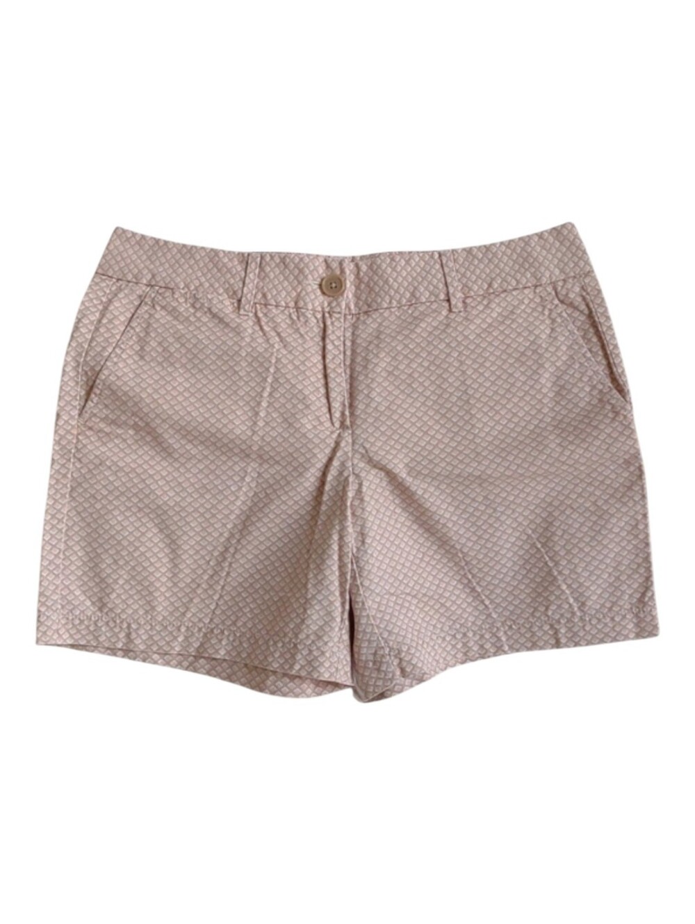 LOFT Shorts 100% Cotton Chino Lattice Print Size 8